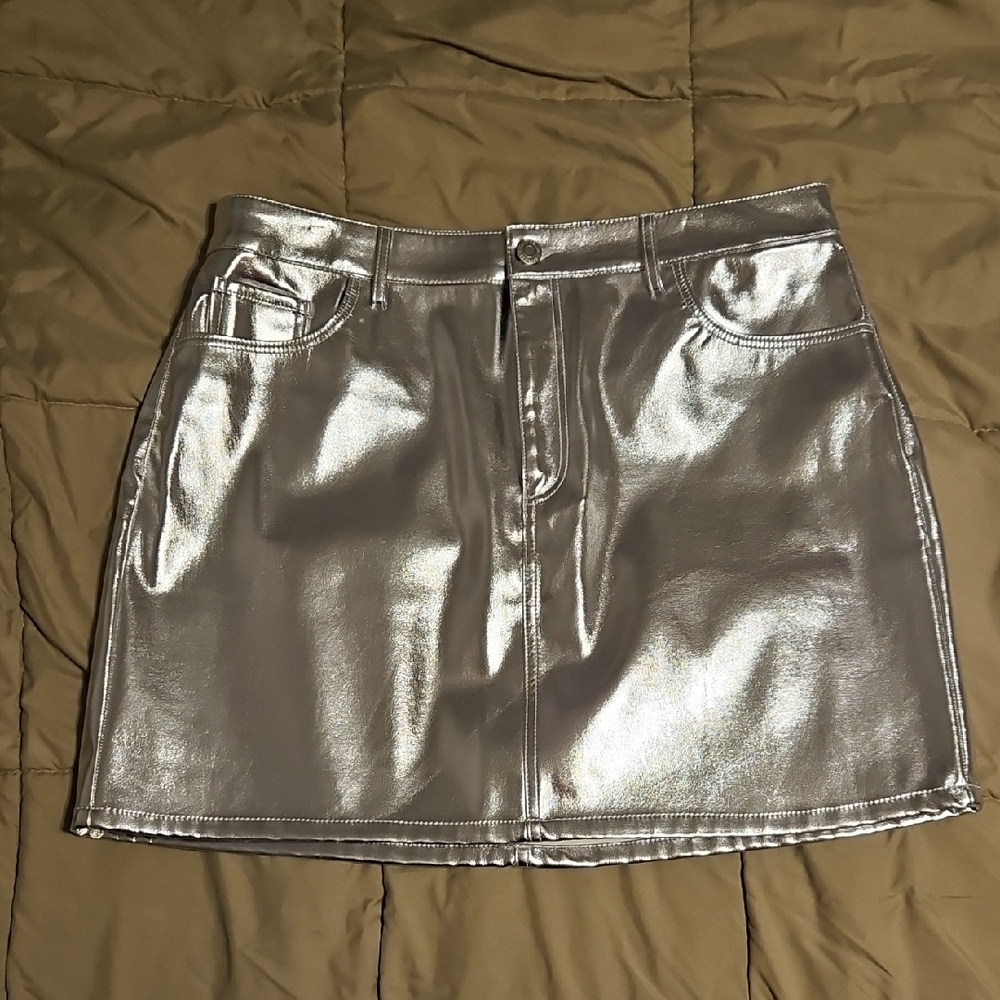 Silver Metallic Skirt